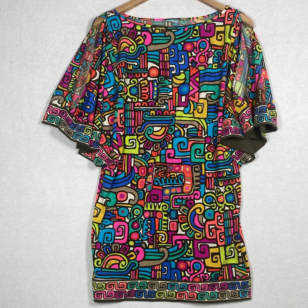 Trina Turk Women’s kimono Tunic Maya Mini Dresses Multicolor Sz M